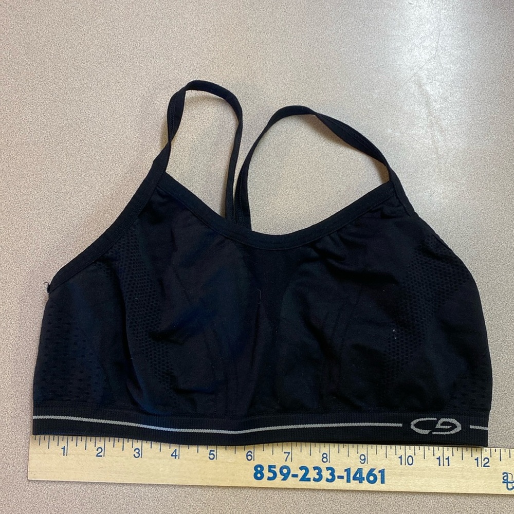 Champions black youth large sports bra